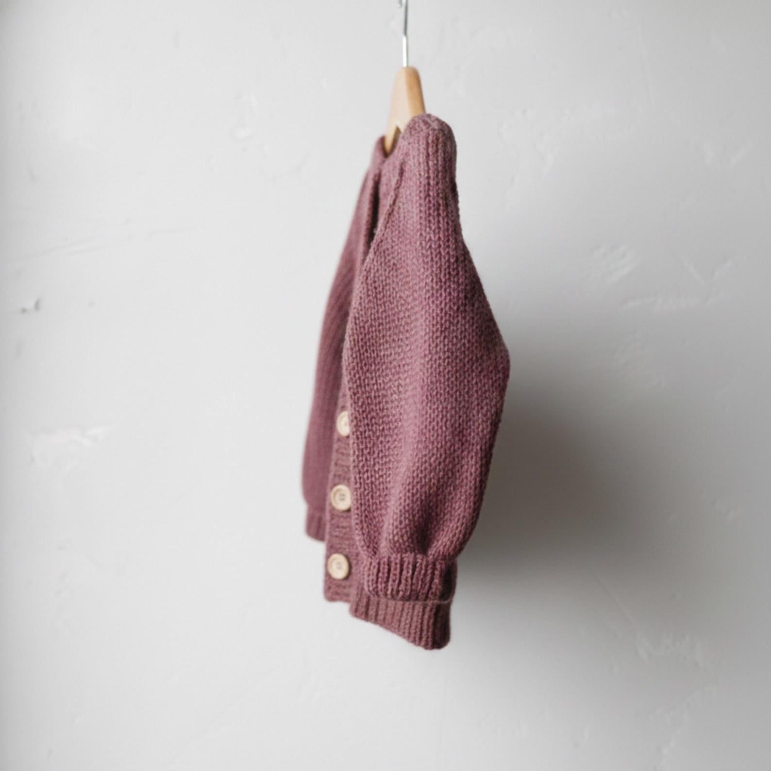 Hand Knit Baby Girl Cardigan and Skirt Set - Boho Newborn - Mauve Toddler Knitwear - Handmade Baby Shower Gift - Soft Wool Infant Outfit
