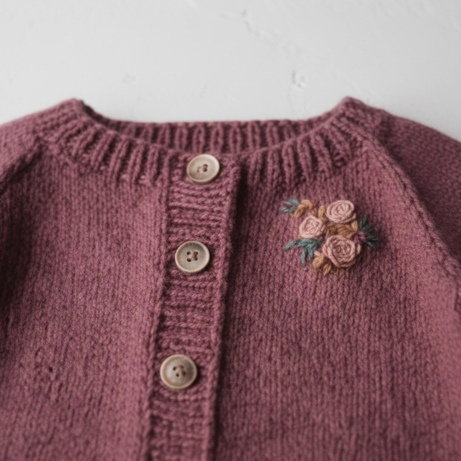 Hand Knit Baby Girl Cardigan and Skirt Set - Boho Newborn - Mauve Toddler Knitwear - Handmade Baby Shower Gift - Soft Wool Infant Outfit